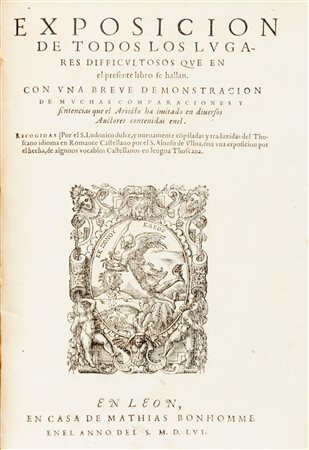 Ariosto, Ludovico - Orlando Furioso[…] traduzido en romance castel por el S. Don Hieronimo de Urrea