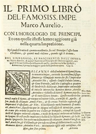 Di Guevara, Antonio - Libro di Marco Aurelio con l'Horologio de' prencipi