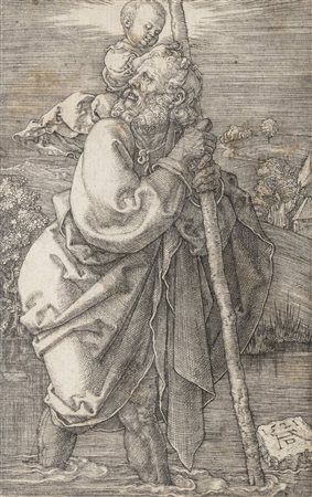 Durer, Albrecht - San Cristoforo rivolto verso sinistra