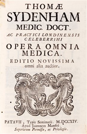 Medicina - Sydenham, Thomas - Opera omnia medica