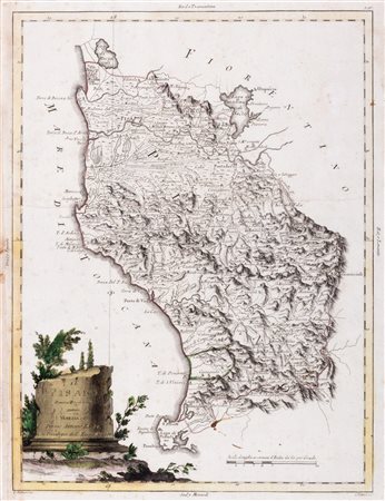 Cartografia - Toscana - Cassini, Giovanni Maria - Il Pisano di nuova projezione 