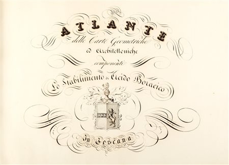Cartografia - Toscana - Eredi Chemin e Lamotte - Larderel, Francesco de - Atlante delle carte geometriche ed architettoniche  componenti lo Stabilimento di acido boracico in Toscana   