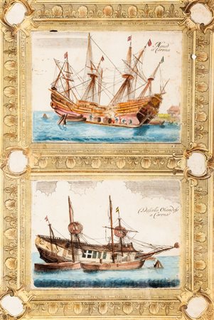 Cartografia  - Coronelli, Vincenzo Maria -  Nave a Carena - Vascello Olandese a carena