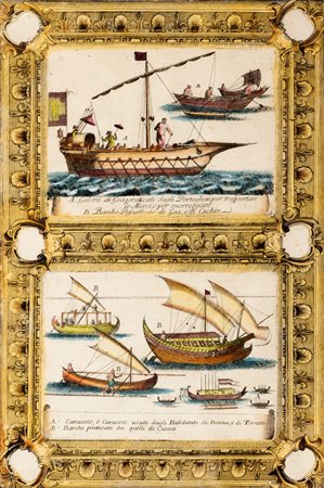Cartografia  - Coronelli, Vincenzo Maria - Galera di Goa - Caracole
