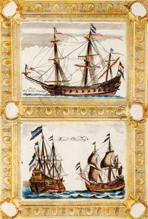 Cartografia  - Coronelli, Vincenzo Maria - Nave da guerra Olandese - Navi Olandesi