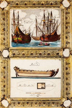 Cartografia  - Coronelli, Vincenzo Maria - Nave olandese di mercantia - Palandra
