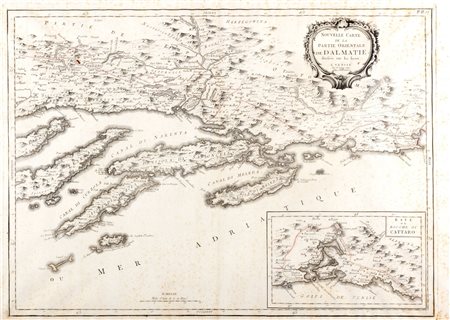 Cartografia  - Paolo e Francesco Santini - Nouvelle carte de la partie orientale de Dalmatie
