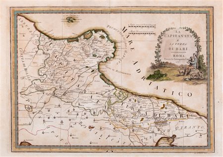 Cartografia - Cassini, Giovanni Maria - La Capitanata e la terra di Bari