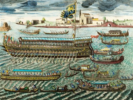 Cartografia - Coronelli, Vincenzo Maria - Bucintoro nella solennità che si celebra in Venetia nel giorno dell'Ascensione