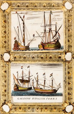 Cartografia - Coronelli, Vincenzo Maria - Fluta Olandese - Galeone d'Inghilterra