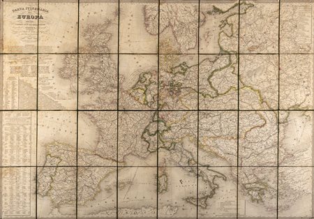 Cartografia - Dufour, Auguste Henri - A.H. Dufour, Carta itinerante dell'Europa