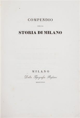Cavazzo, Luca - Compendio della Storia di Milano
