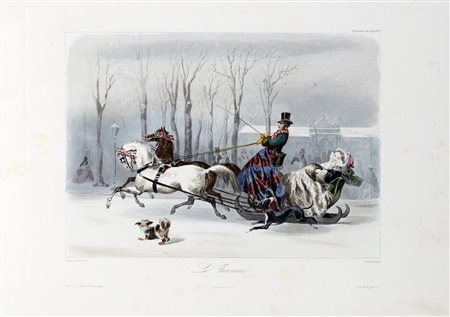 Compte-Calix, François Claudius - Six Tableaux de Compte Calix, scene colorièes de la Bonne Compagnie Parisienne