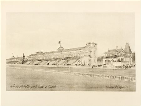 Milano - Architettura - Cantoni, Arrigo - Vietti-Violi, Paul - Società Lombarda per le Corse di Cavalli. Concorso Internazionale per il nuovo Ippodromo di S. Siro. Progetto scelto.