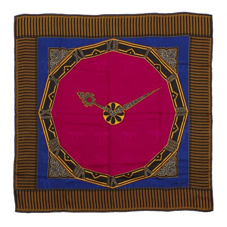 CARTIER  - Must de Cartier, Orologio, foulard in seta multicolore.