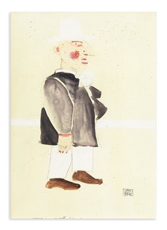 MARCO PERRONI (1970) - Uomo col cappello bianco