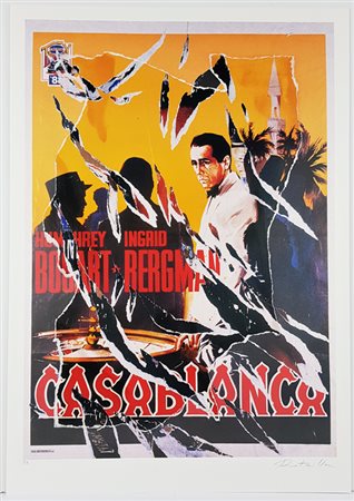 ROTELLA MIMMO Catanzaro (Catanzaro) 1918 Casablanca Multiplo Decollage con...