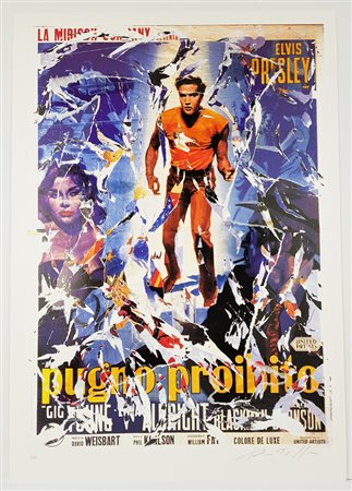 ROTELLA MIMMO Catanzaro (Catanzaro) 1918 Pugno Proibito Multiplo Decollage...