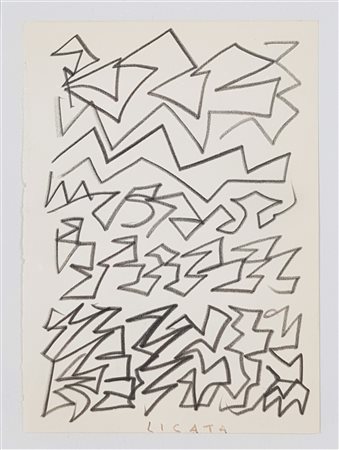 LICATA RICCARDO Torino (Torino) 1929 Senza Titolo 1975 Matita su Carta...