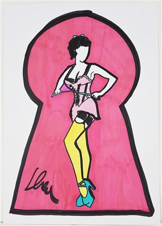 LODOLA MARCO Pavia (PV) 1955 Senza Titolo Pennarelli su Cartoncino...