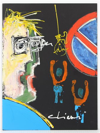 CHIESI ANDREA Modena (Modena) 1966 Senza Titolo Smalto su Tavola 40,00x30,00...