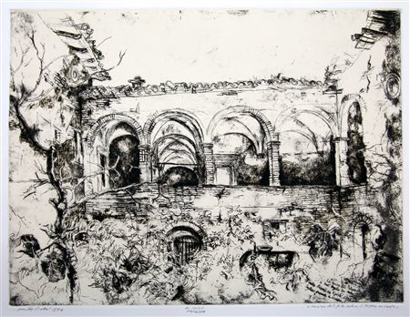 WALTER PIACESI, Le rovine del palazzetto a Sant'Angelo in Vado, 1986