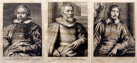 ANTHONY VAN DYCK, Guilielmus De Vos, Martinus Pepyn, Caesar Alexander Scaglia (lotto unico con tre opere)
