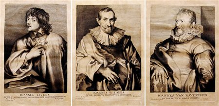 ANTHONY VAN DYCK, Ioannes Livens, Ioannes Wildens, Ioannes Van Ravesteyn (lotto unico con tre opere)