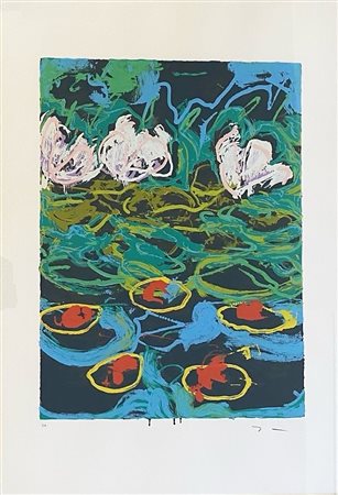 Mario Schifano “Ninfee” 1996