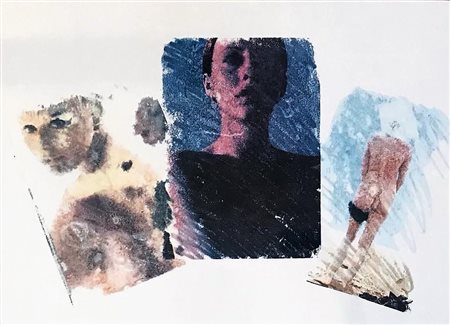 Mimmo Rotella “Presenza blu” 1973