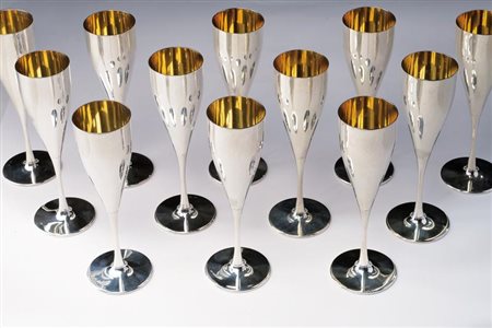 12 flutes in argento