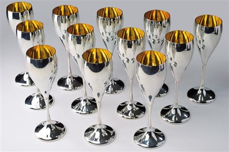 12 flutes in argento