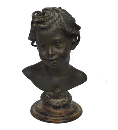 Vincenzo Gemito (1852 - 1929) FANCIULLO bronzo, h cm 29, su base pertinente...