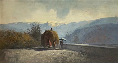Ferruccio Rontini (1893 - 1964) PAESAGGIO MUGELLANO olio...