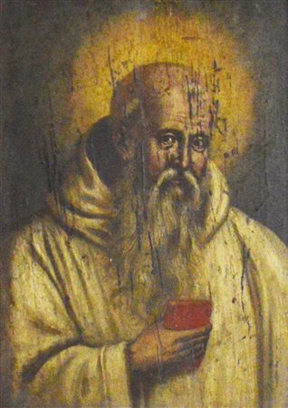 Scuola Italiana del XVI secolo SAN ROMMOLDO olio su tavola, cm 24,5x17