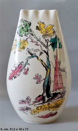 SCI ANDLOVITZ - SCI LAVENO <br>Vaso con decoro policromo