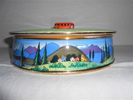 LIBERTI-LENCI<br>Scatola con decorazione di paesaggio montano