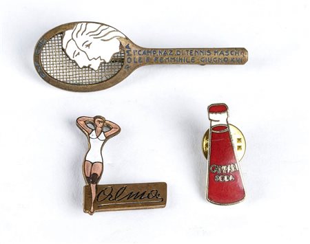 Tre spille da bavero diverse, 1920/30