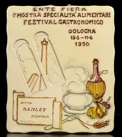 MANIFATTURA CERAMICA MINGHETTI - BOLOGNA<br>Mattonella, 1950