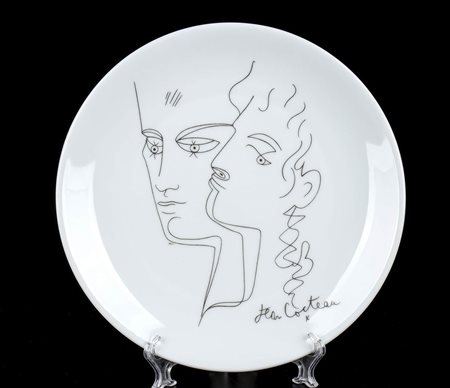 JEAN COCTEAU (1889-1963) - LIMOGES <br>Piatto