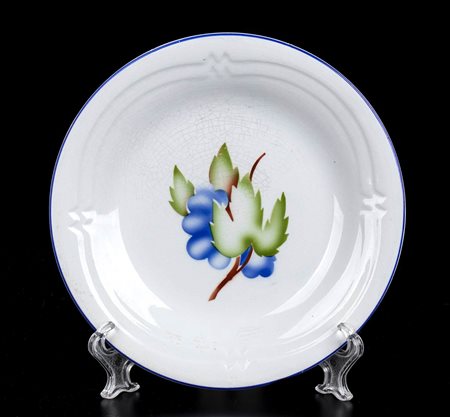 FONTEBASSO<br>Sei piattini con uva decorati all’aerografo