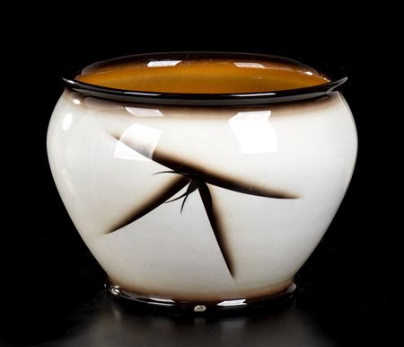 GALVANI - PORDENONE<br>Cachepot all'aerografo con rondini