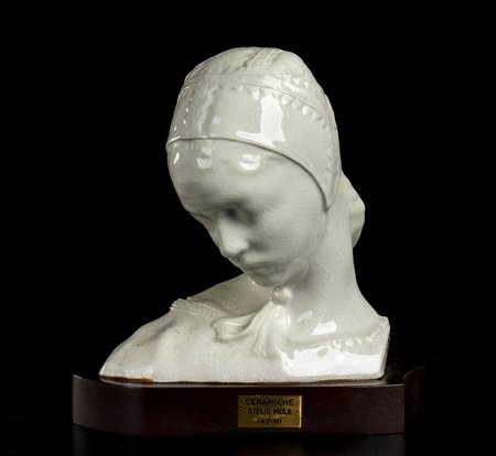 CERAMICHE STELIO - MOLA<br>Volto di bimba in costume sardo
