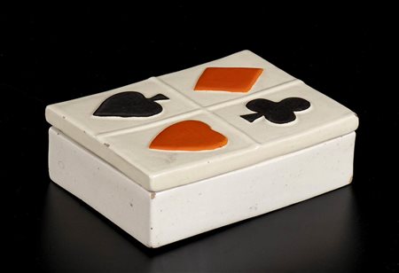ROMETTI CERAMICHE - UMBERTIDE<br>Scatola con i semi principali delle carte francesi