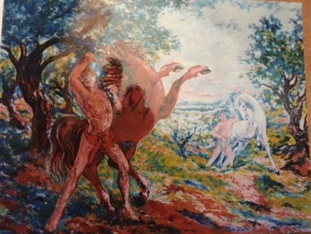 ALIGI SASSU, Uomo con cavallo