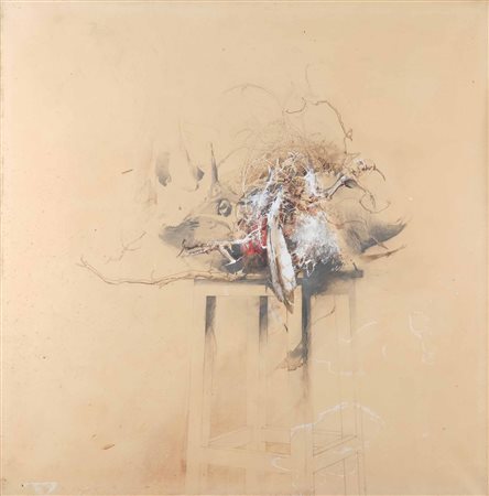 Sergio Saroni (1934-1991), Lo sgabello, 1966-1967