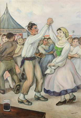 Alberto Martini (1876-1954), I fidanzati (festa campestre a Treviso), 1939 