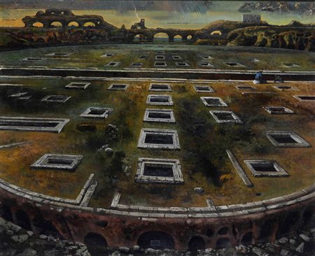 Eugene Gustavovitch Berman (1899-1972), The circle of a Phlegrean Amphitheatre - Roma, 1959