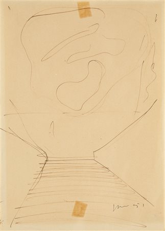 Lucio Fontana (1899-1968), Disegno, 1951 Ambiente spaziale Triennale, 1951