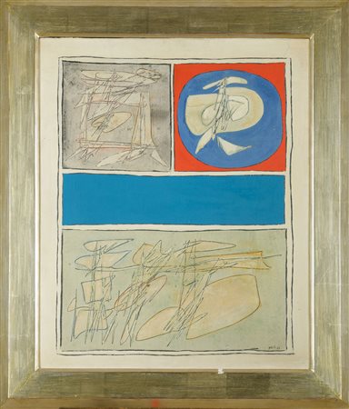 Achille Perilli (1927), Bis Azzurro, 1963